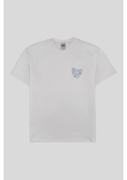 Bisiklet Yaka Göğüs ve Sırt Baskılı Erkek T-shirt