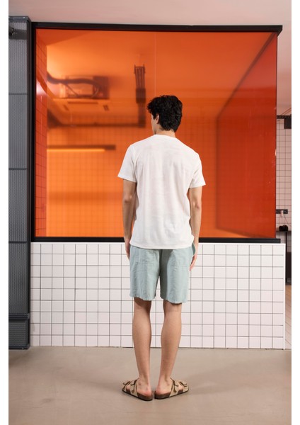 Bisiklet Yaka Kol Ucu Duble Slim Fit Erkek T-Shirt