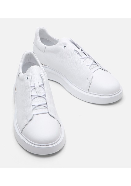 Erkek Deri Beyaz Günlük Ayakkabı