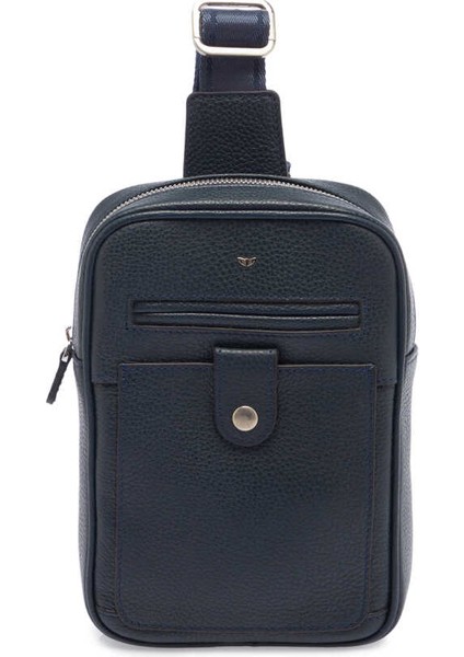 Lacivert Hakiki Deri Erkek Çapraz Askılı Çanta - S1AC00021479-X86 fiyatları