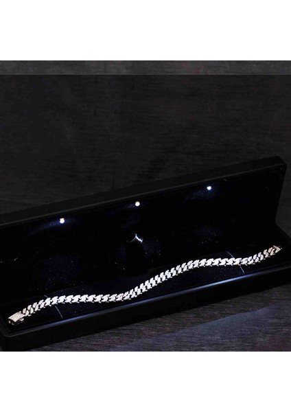 Gümüş Işıklı Kutulu Taşlı Gurmet Kadın Bileklik (BC-702BE5)