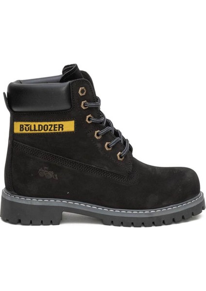 Hakiki Deri Nubuk Siyah Kadın Bot & Bootie 240602