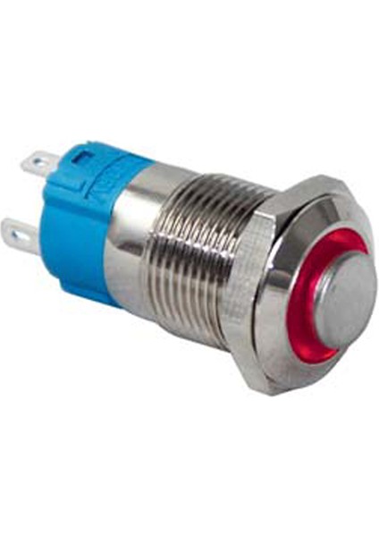 12MM Metal Ledli Kalıcı Buton Yeşil