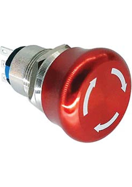 19MM Metal Acil-Stop IP65 1no/1nc Ledsiz