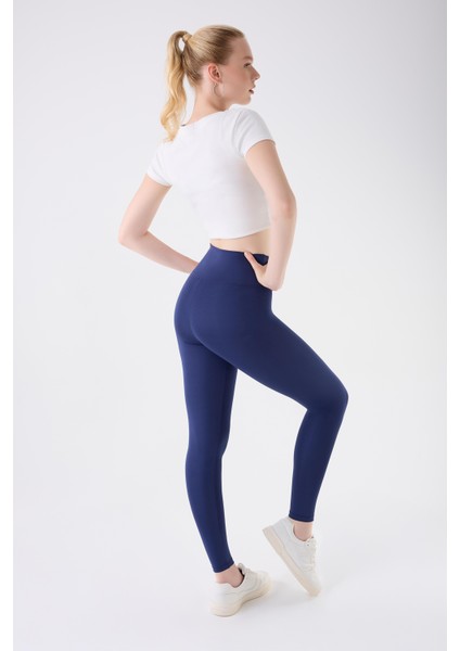 Imaj 490 Lacivert Renk Toparlayıcı ve Extra Esnek Etkili Normal Bel Tayt modelleri