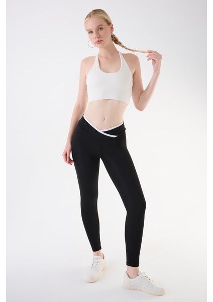 Imaj 489 Siyah Renk Toparlayıcı ve Extra Esnek Etkili Normal Bel Tayt