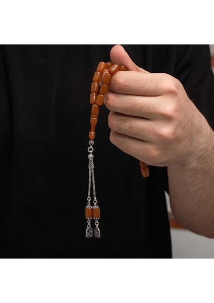 Gümüş Püskül Sıkma Kehribar Tesbih (BC-2EE3B4) fiyatları