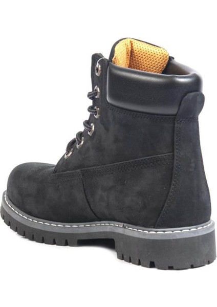 Hakiki Deri Nubuk Siyah Kadın Bot & Bootie 240601 modelleri