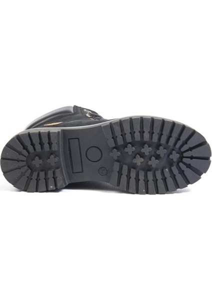 Hakiki Deri Nubuk Siyah Kadın Bot & Bootie 240601 fırsatları