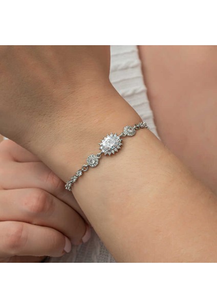 925 Ayar Gümüş Oval Su Yolu Kadın Bileklik (BC-E3A2AF) fırsatları