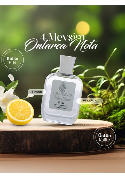 Hediyelik Set Özel Erkek Edp Parfüm ve Siyah Deri Kartlık - E-106 modelleri