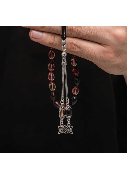 Gümüş Püskül Sıkma Kehribar Tesbih (BC-2EE3B4) fırsatları