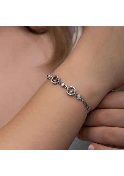 ​gümüş Yuvarlak Zultanit Taşlı Kadın Bileklik (BC-F0B922) modelleri