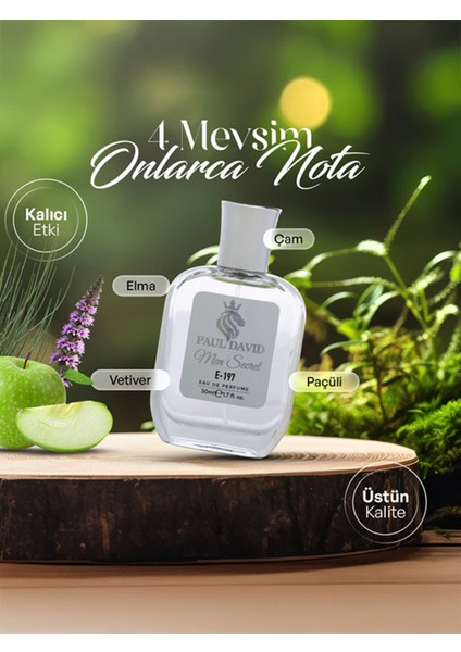 Hediyelik Set Özel Erkek Edp Parfüm ve Siyah Deri Kartlık - E-197 modelleri