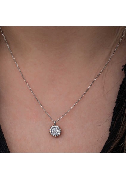 Gümüş Minimal Yuvarlak Anturaj Kadın Kolye (BC-2ACCE3) indirimleri