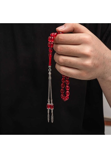 Gümüş Püskül Sıkma Kehribar Tesbih (BC-2EE3B4) fiyatları