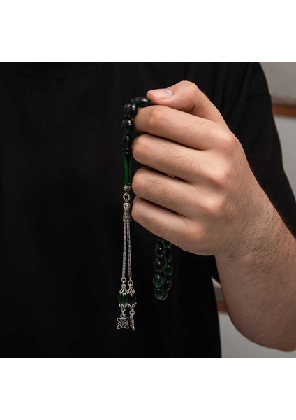 Gümüş Püskül Sıkma Kehribar Tesbih (BC-2EE3B4) fiyatları