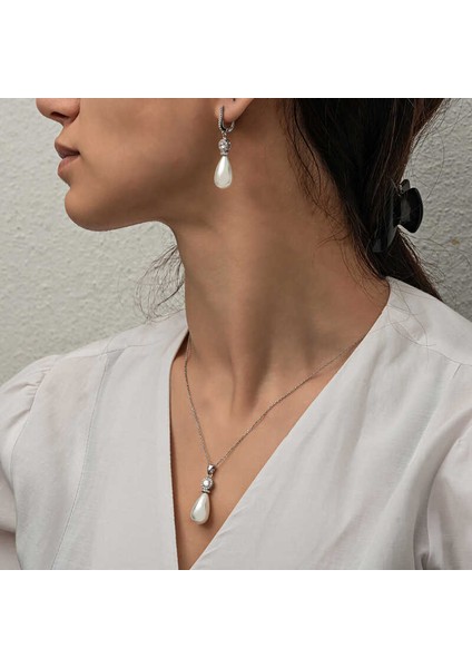 Gümüş Damla Inci Kadın Set (BC-FABD19) fiyatları