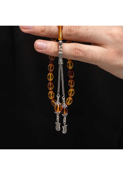 Gümüş Püskül Sıkma Kehribar Tesbih (BC-2EE3B4) fırsatları