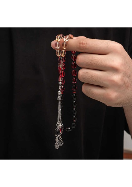 Gümüş Püskül Sıkma Kehribar Tesbih (BC-2EE3B4) fırsatları