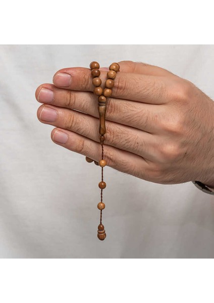 Yuvarlak Kesim Açık Renk Kuka Tesbih (BC-484CF9)