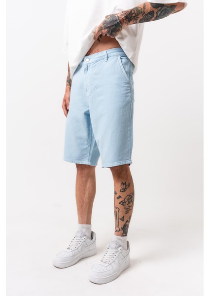 Erkek Parça Boya Şort Bebe Mavi fiyatları