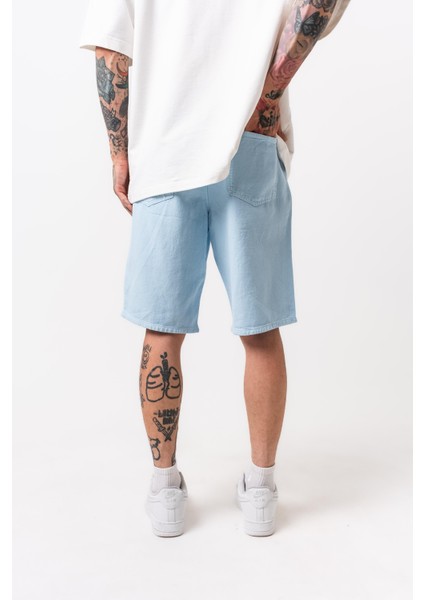 Erkek Parça Boya Şort Bebe Mavi fırsatları