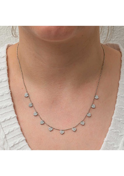 Gümüş Kalpli Şans Kadın Kolye (Bc-0ccce5)