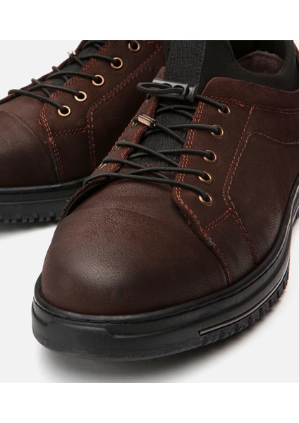 02AYH295700A480 HAKIKI Deri Kahve Erkek Günlük Ayakkabı