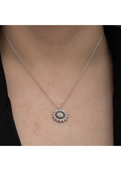 Gümüş Güneş Kadın Kolye (BC-4E9E5C) fırsatları