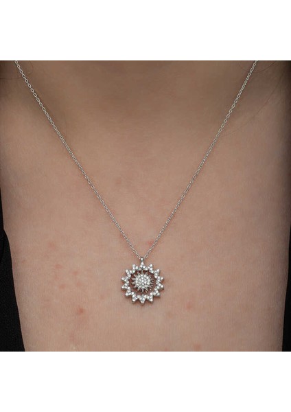 Gümüş Güneş Kadın Kolye (BC-4E9E5C) indirimleri