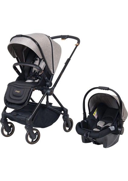 Mios Premium Travel Sistem Çift Yönlü Kompakt Katlanabilir Bebek Arabası Bej 2099 Bej