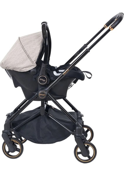 Mios Premium Travel Sistem Çift Yönlü Kompakt Katlanabilir Bebek Arabası Bej 2099 Bej