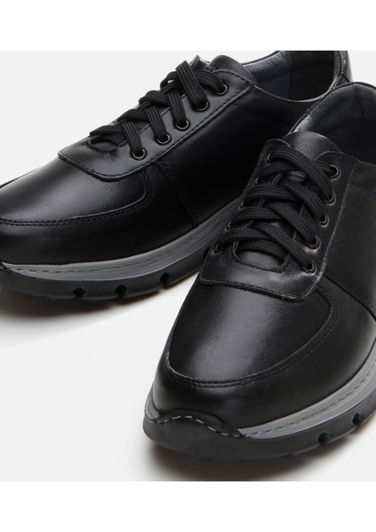 Erkek Deri Siyah Günlük Ayakkabı