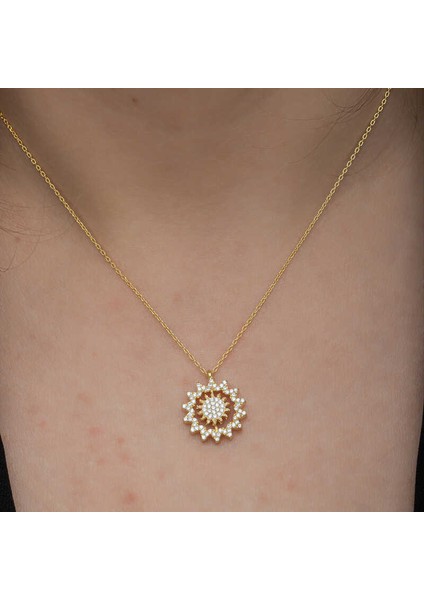 Gümüş Gold Güneş Kadın Kolye (BC-5AD8C8) indirimleri