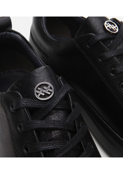 02AYH292890A100 Deri Siyah Erkek Günlük Ayakkabı