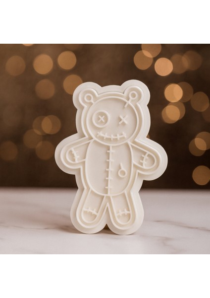 Halloween Voodoo Teddy Bear Kurabiye Kalıbı – Cadılar Bayramı Şeker Hamuru ve Oyun Hamuru Kalıbı fiyatları