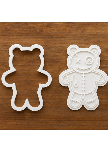Halloween Voodoo Teddy Bear Kurabiye Kalıbı – Cadılar Bayramı Şeker Hamuru ve Oyun Hamuru Kalıbı modelleri
