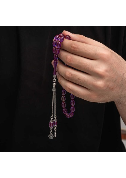 Gümüş Püskül Sıkma Kehribar Tesbih (BC-2EE3B4) fiyatları