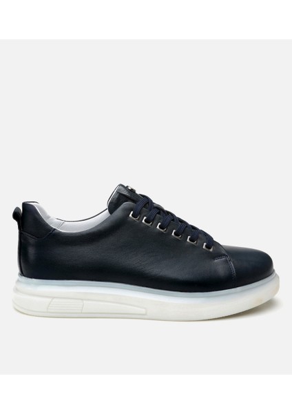 02AYH296460A680 Deri Lacivert Erkek Günlük Ayakkabı