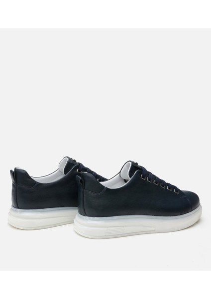 02AYH296460A680 Deri Lacivert Erkek Günlük Ayakkabı