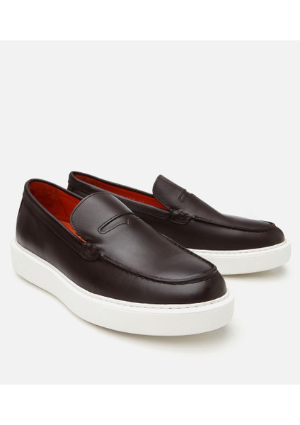02AYH302990A480 ERKEK Deri Kahverengi Hafif Tabanlı Loafer