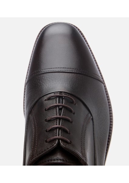 02AYH302590A480 ERKEK Deri Kahverengi Bağcıklı Şık Klasik Ayakkabı