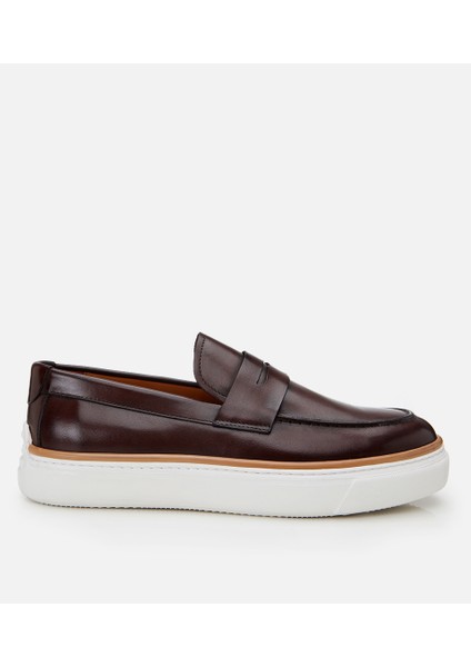 02AYH303110A480 ERKEK Deri Kahverengi Ultra Hafif Tabanlı Şık Günlük Loafer
