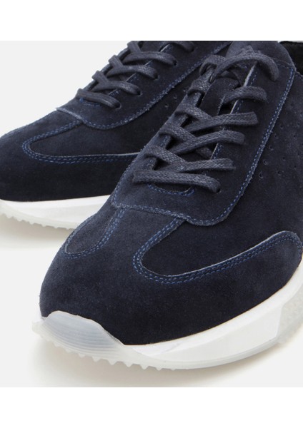 02AYH302540A680 Deri Lacivert Erkek Spor Ayakkabı