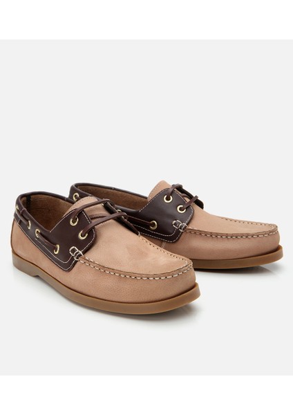 02ayh303310a450 Erkek Nubuk Deri Vizon Bağcık Detaylı Günlük Loafer