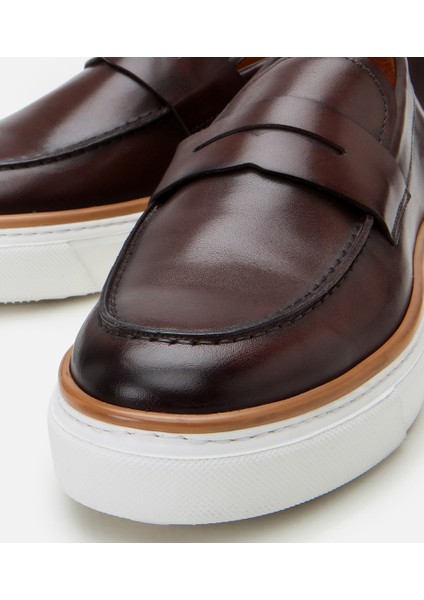 02AYH303110A480 ERKEK Deri Kahverengi Ultra Hafif Tabanlı Şık Günlük Loafer
