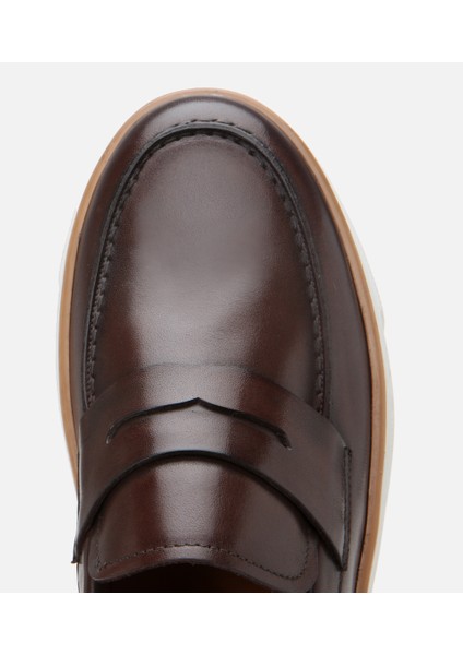 02AYH303110A480 ERKEK Deri Kahverengi Ultra Hafif Tabanlı Şık Günlük Loafer