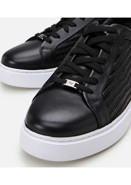02AYH305080A100 ERKEK Deri Siyah Ultra Hafif Tabanlı Spor Ayakkabı