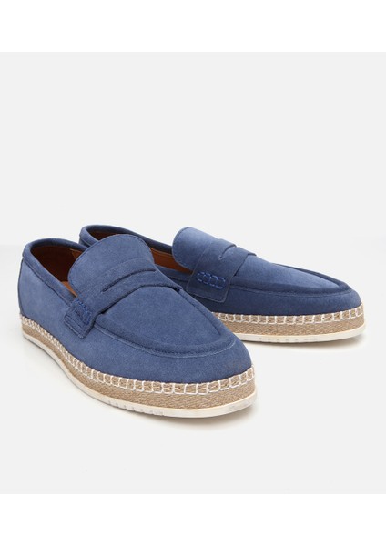 02AYH303360A620 ERKEK Süet Deri Mavi Espadril